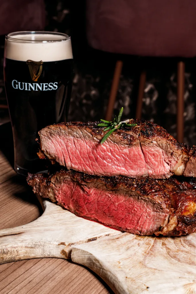 Dry aged entrecote steak met verse guinness